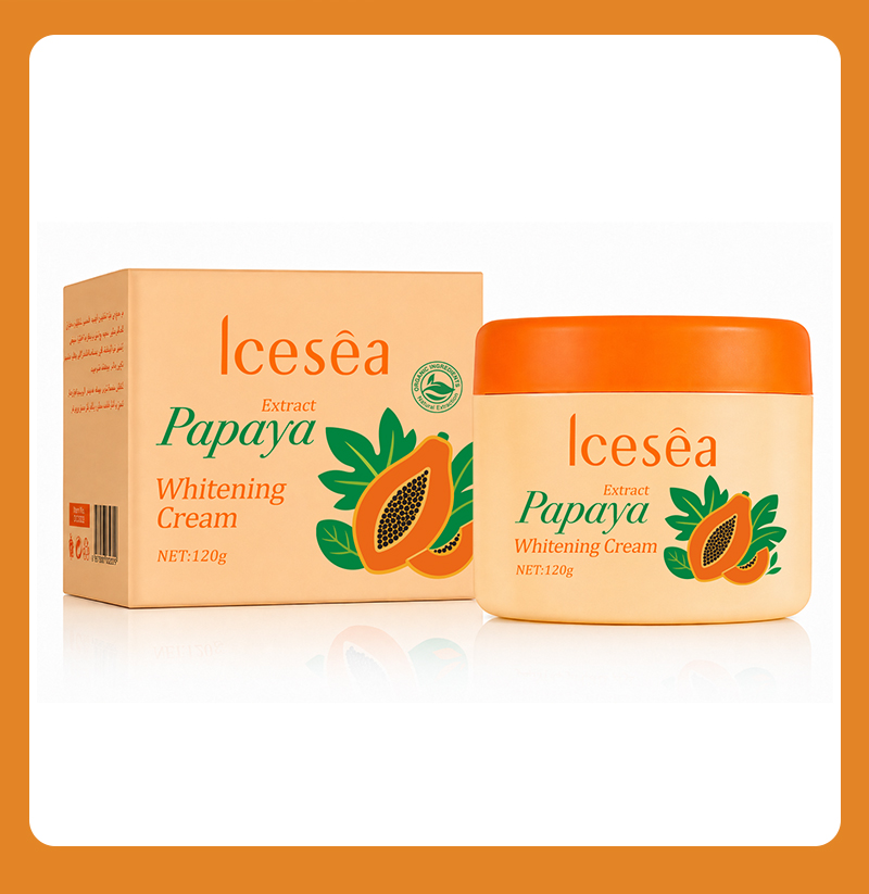 Icesea Moisturizing Day Use Skin Brightening Face Cream with Papaya Extract and Vitamin E OEM/ODM(pic6)