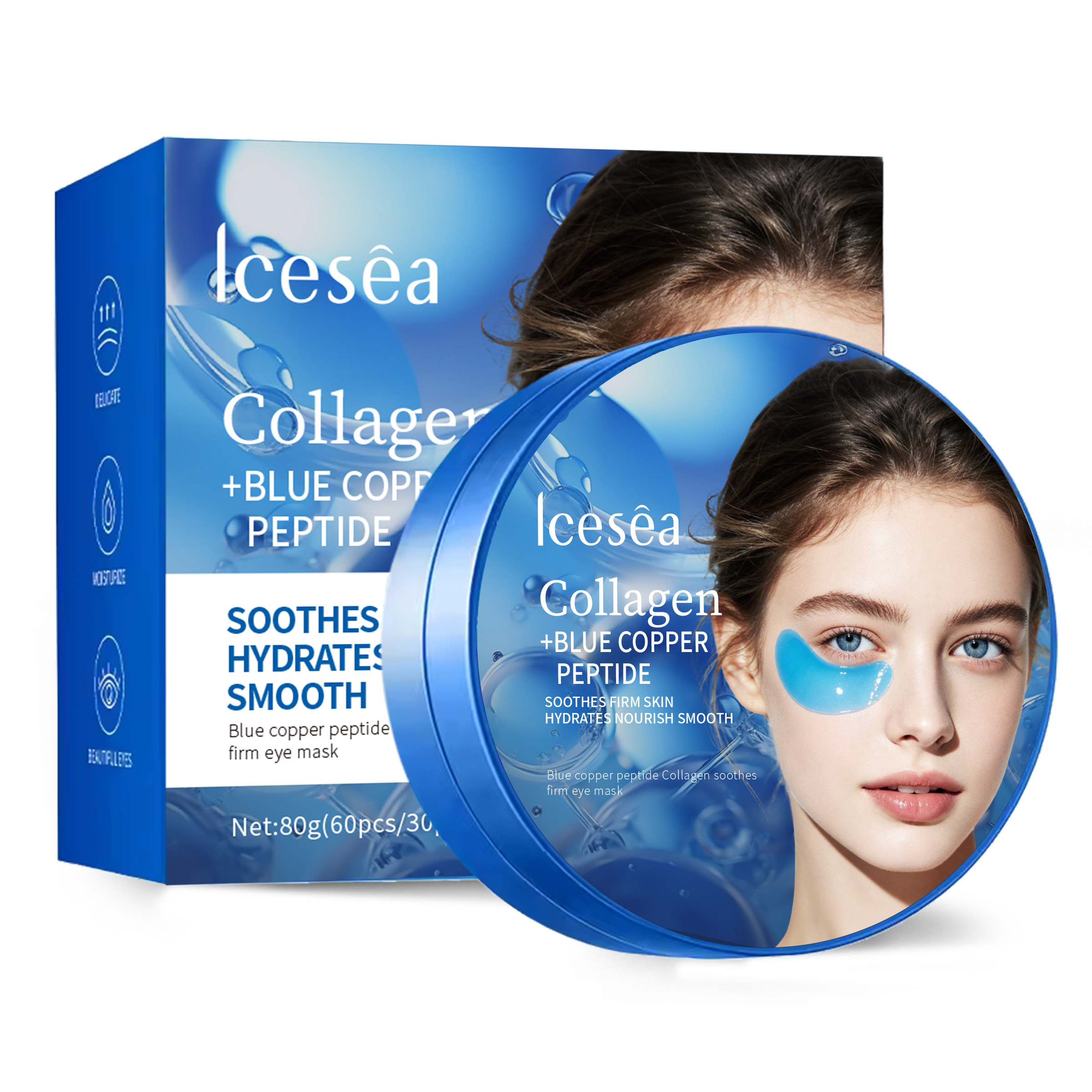 OEM Own Brand Vegetarian Caffeine Collagen Organic Thin Eye Mask Patch Deep Moisturizing Fading Fine Lines Dark Circles(pic6)