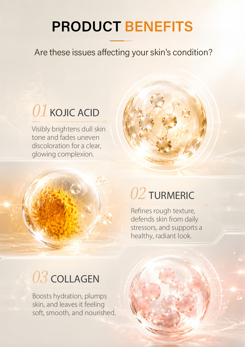 OEM ODM Kojic Acid Turmeric Peel Off Mask Gentle Exfoliating Skin Brightening Clear Complexion Facial Treatment Gel Film Mask60g(pic4)