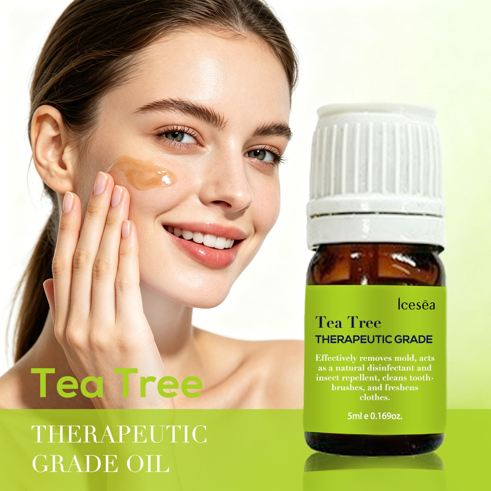 Icesea Pure Essential Oil Tea Tree 100% Pure Antibacterial OEM/ODM(pic1)
