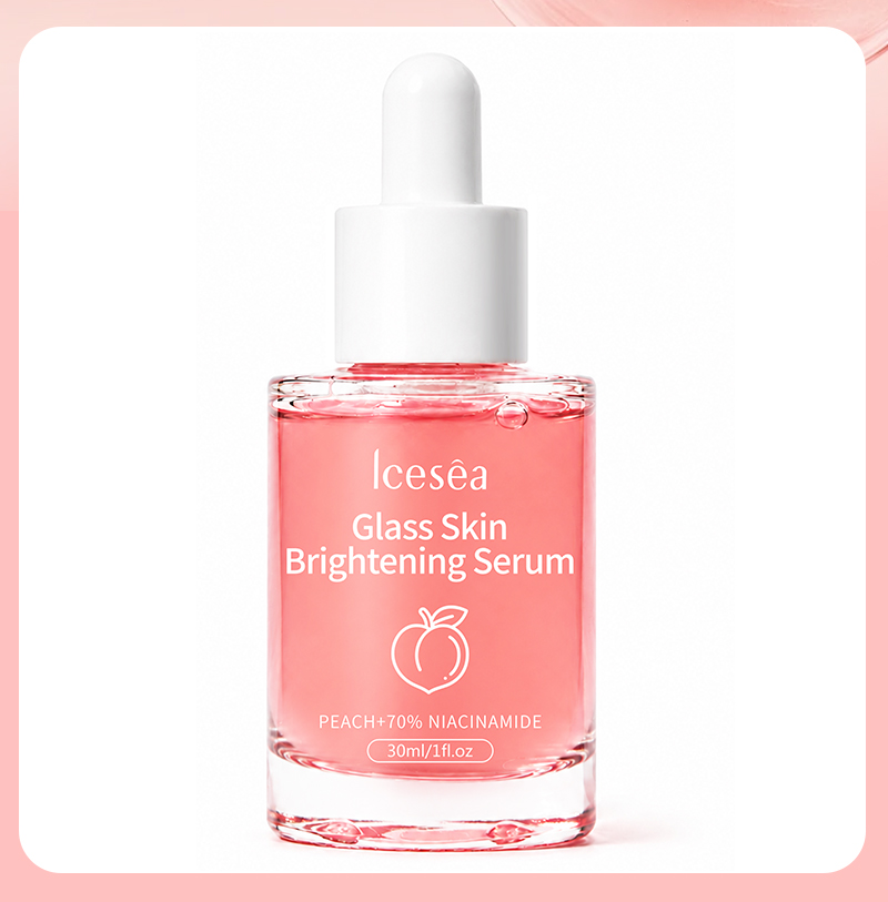 Icesea Private Label Hydrating Brightening Face Serum with Peach Extract & Hyaluronic Acid 30ml for Oily Skin(pic5)