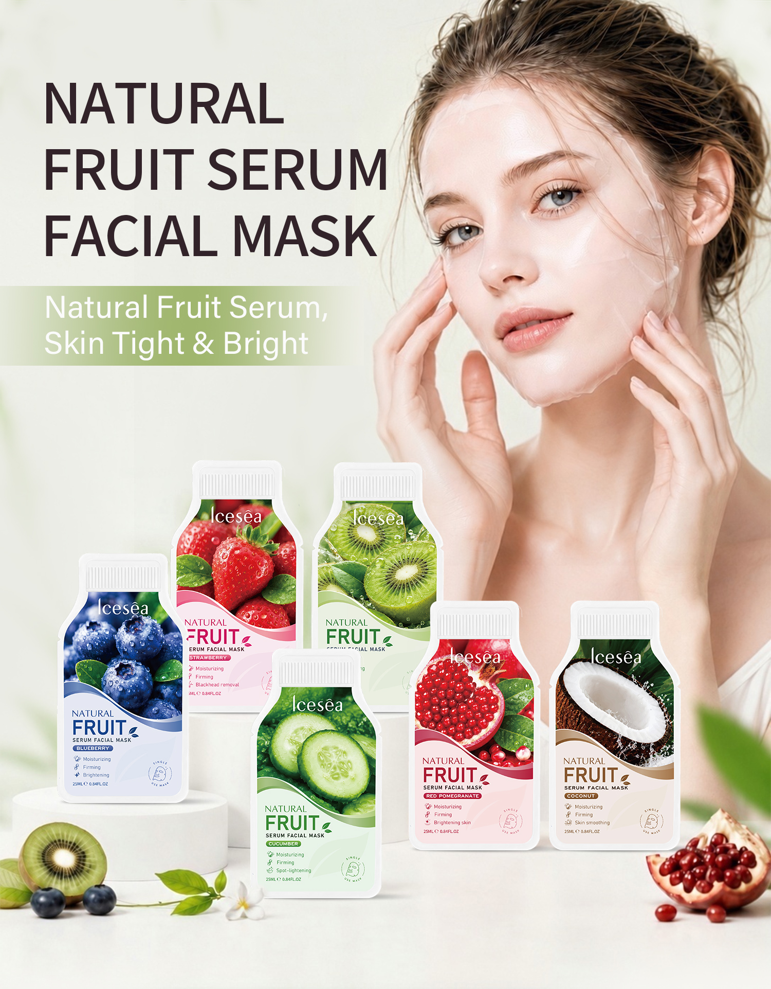 Icesea Speciaal Gevormde Maskerserie (natuurlijke Fruit- En Groenteset Van 6 Stuks) OEM/ODM(pic1)