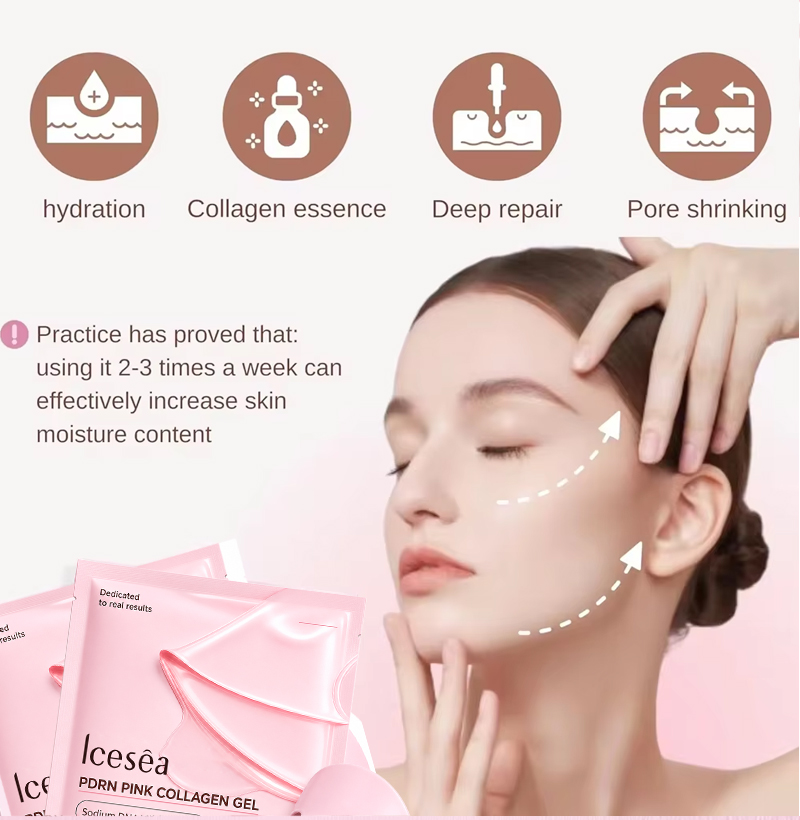 OEM Private Label Salmon PDRN Pink Collagen Gel Mask, Glass Skin & Barrier Repair Mask, 28g(pic2)