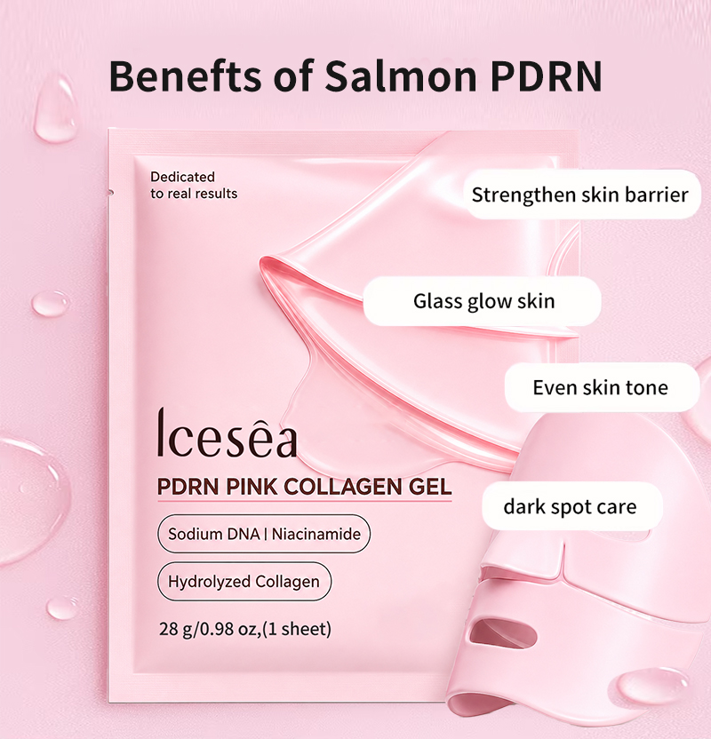 OEM Private Label Salmon PDRN Pink Collagen Gel Mask, Glass Skin & Barrier Repair Mask, 28g(pic3)