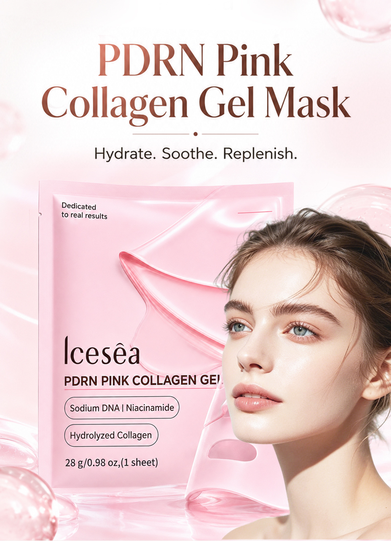 OEM Private Label Salmon PDRN Pink Collagen Gel Mask, Glass Skin & Barrier Repair Mask, 28g(pic1)