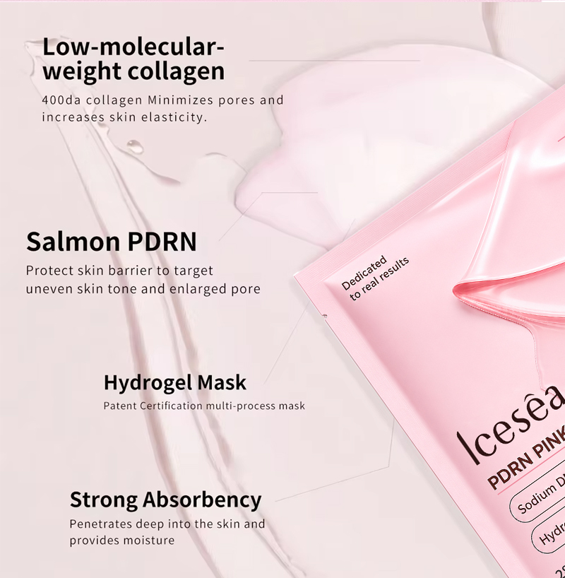 OEM Private Label Salmon PDRN Pink Collagen Gel Mask, Glass Skin & Barrier Repair Mask, 28g(pic4)