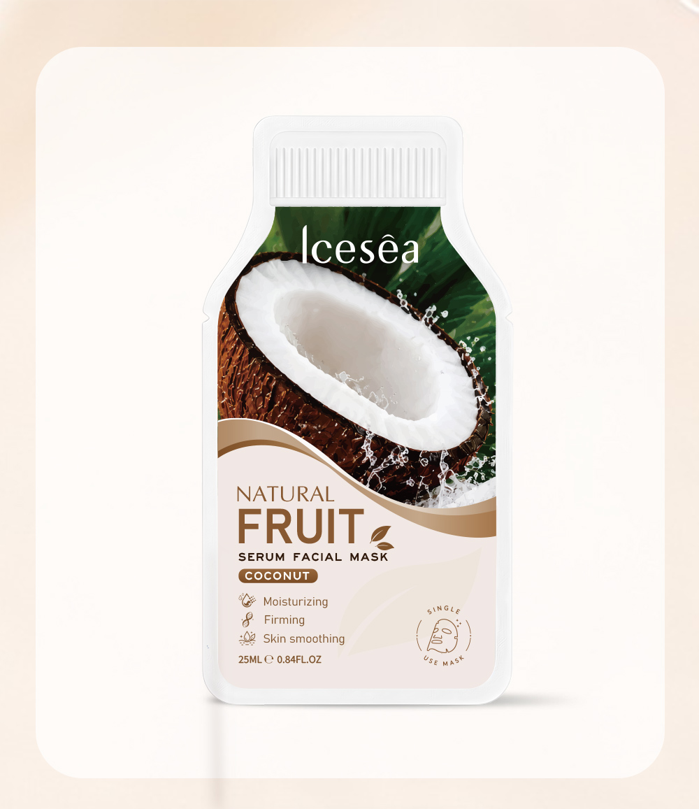 OEM Private Label Coconut Moisturizing Facial Mask, Firming & Smoothing Sheet Mask, 25ml Single-Use(pic5)