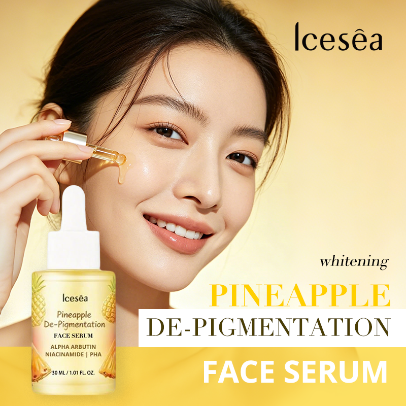 Icesea OEM Pineapple De-Pigmentation Serum, Brightening Face Serum with Alpha Arbutin & Niacinamide(pic1)