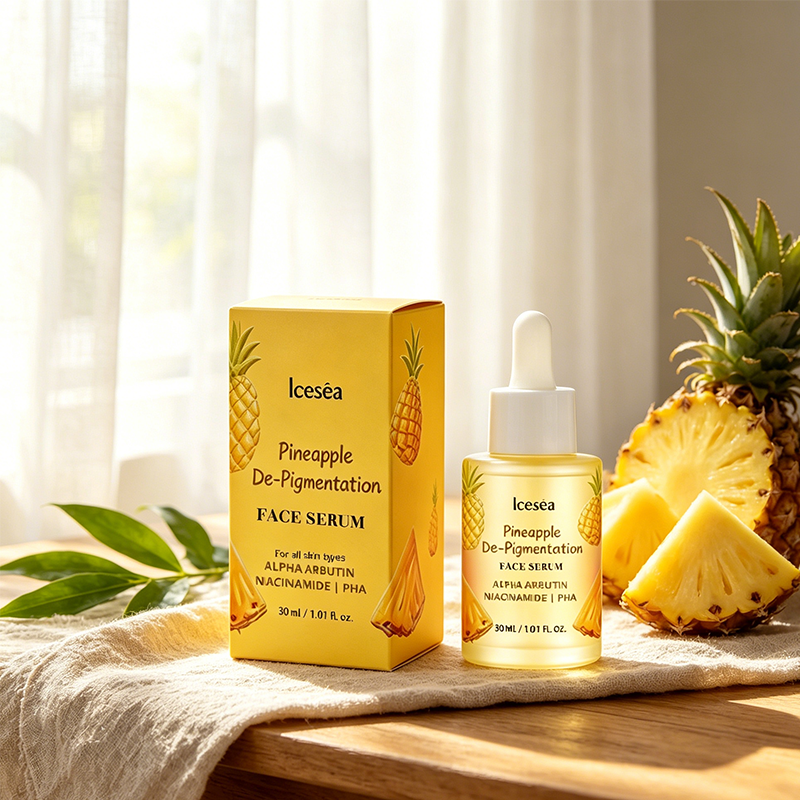 Icesea OEM Pineapple De-Pigmentation Serum, Brightening Face Serum with Alpha Arbutin & Niacinamide(pic5)