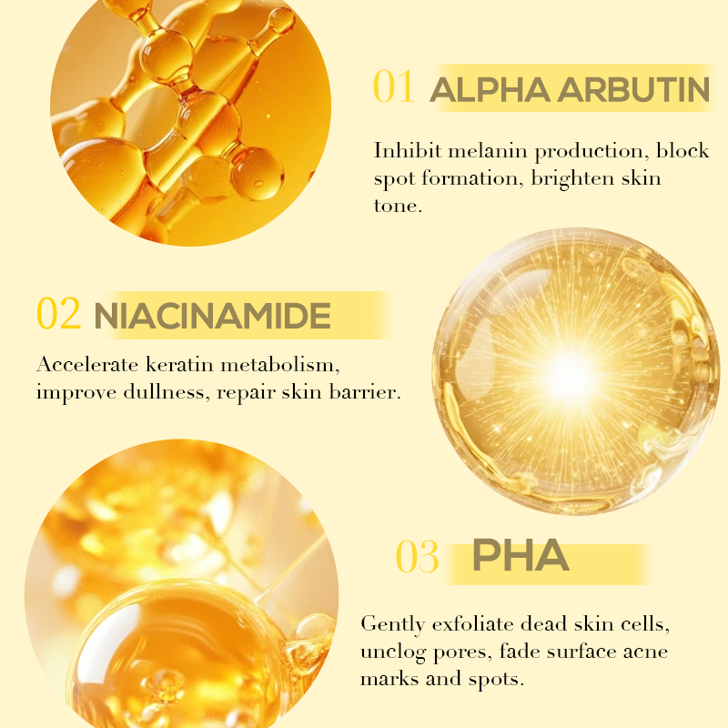 Icesea OEM Pineapple De-Pigmentation Serum, Brightening Face Serum with Alpha Arbutin & Niacinamide(pic4)