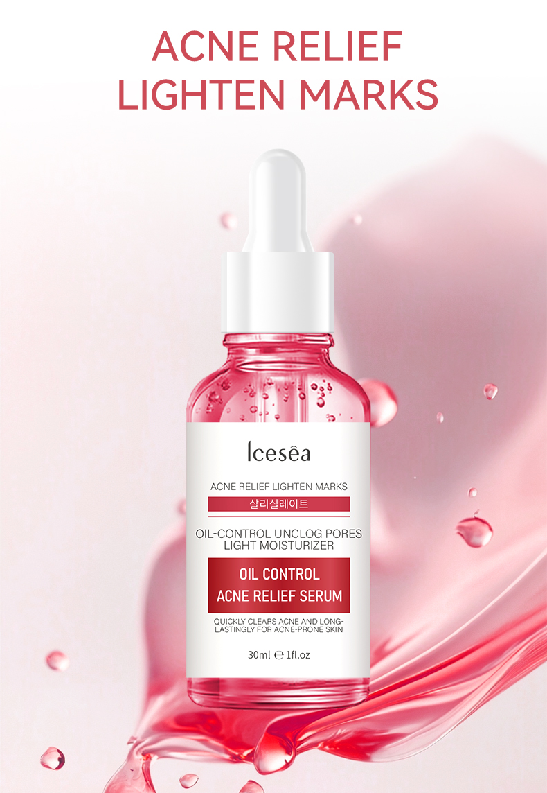 OEM ODM SA Salicylic Acid Acne Treatment Serum Clear Breakouts Shrink Pores Fade Post Acne Marks Oil Balancing Facial Essence(pic3)
