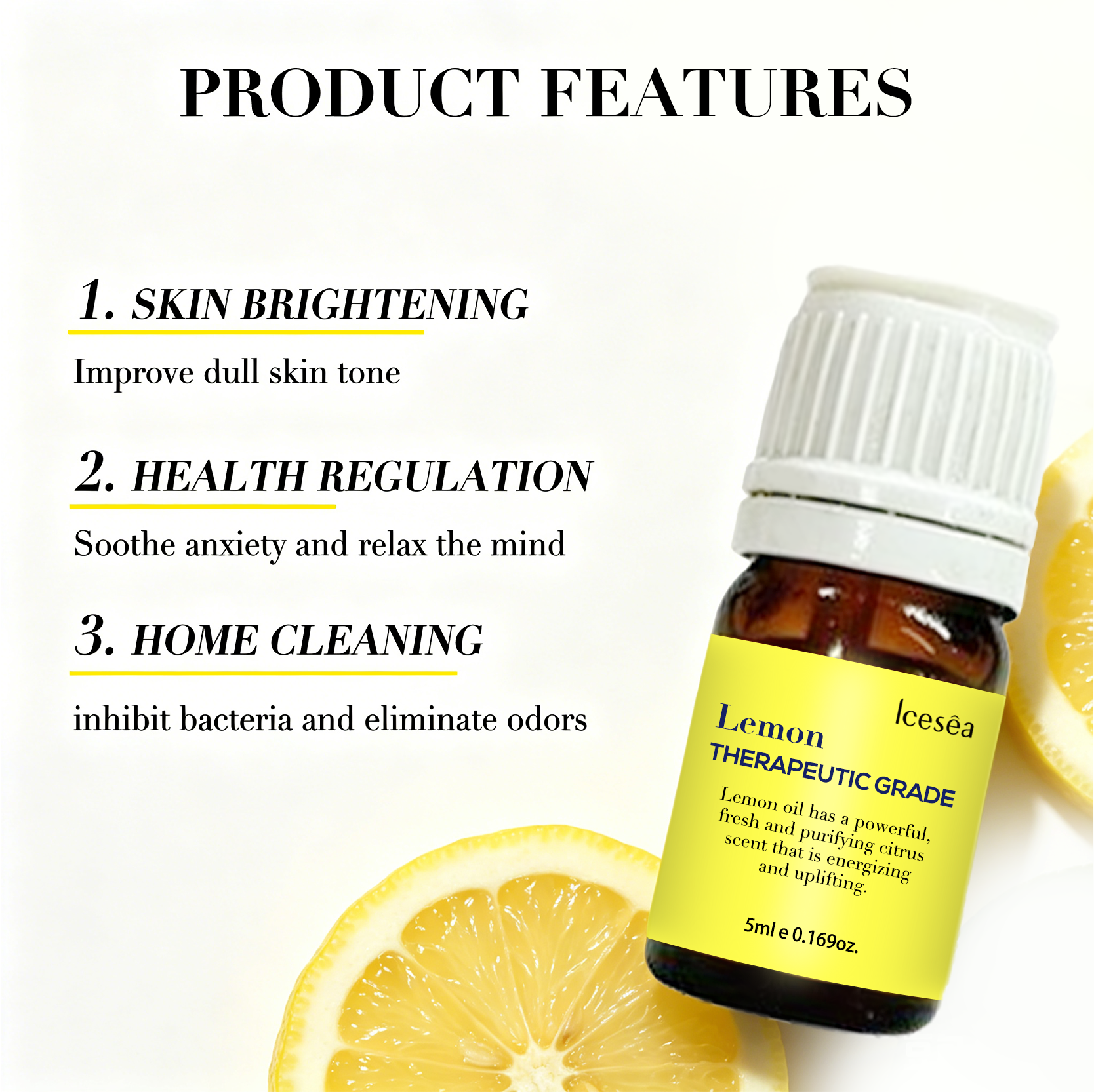 Private Label Lemon Essential Oil 100% Pure Natural Limonene Citral Aromatherapy Diffuser Skin Care OEM(pic3)