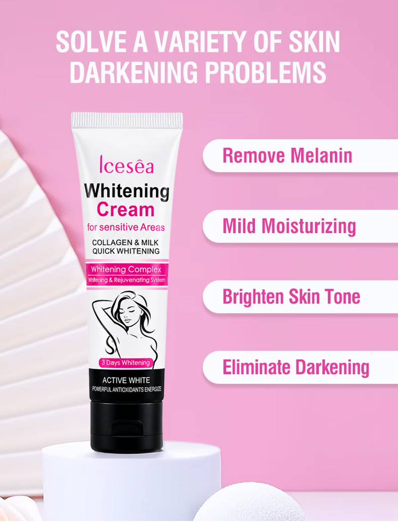 Private Label Niacinamide Milk Brightening Cream for Dark Underarms Inner Thighs Intimate Areas OEM(pic3)