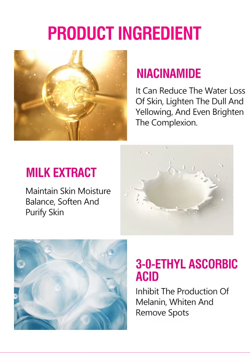 Private Label Niacinamide Milk Brightening Cream for Dark Underarms Inner Thighs Intimate Areas OEM(pic4)