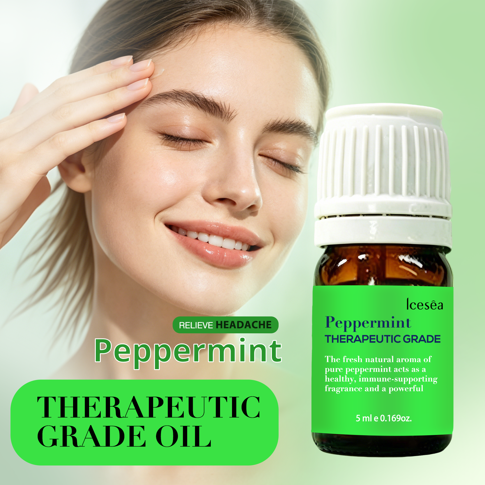 Private Label Peppermint Essential Oil 100% Pure Natural Menthol Menthone Aromatherapy Skin Care OEM(pic1)
