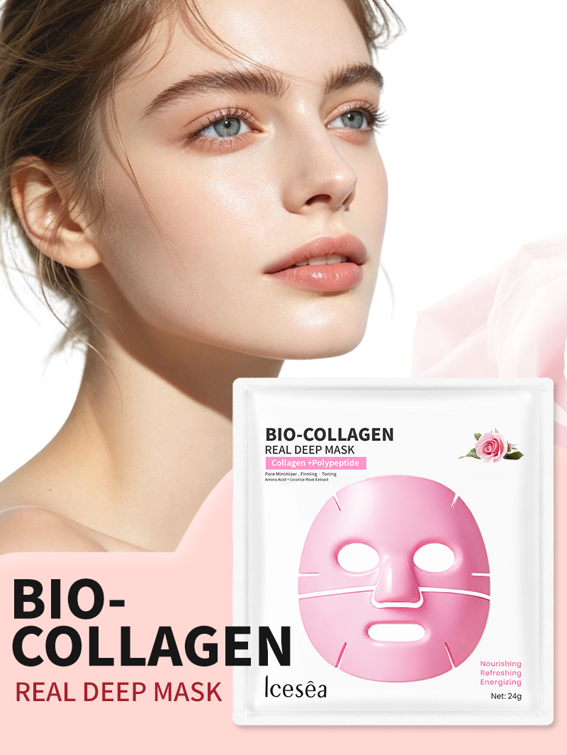 OEM Bio Collagen Hydrogel Facemask Trehalose Rose Water Anti Wrinkle Firming Plumping for Dry Skin Private Label(pic1)