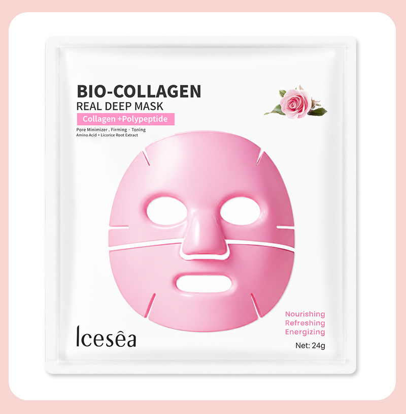 OEM Bio Collagen Hydrogel Facemask Trehalose Rose Water Anti Wrinkle Firming Plumping for Dry Skin Private Label(pic6)