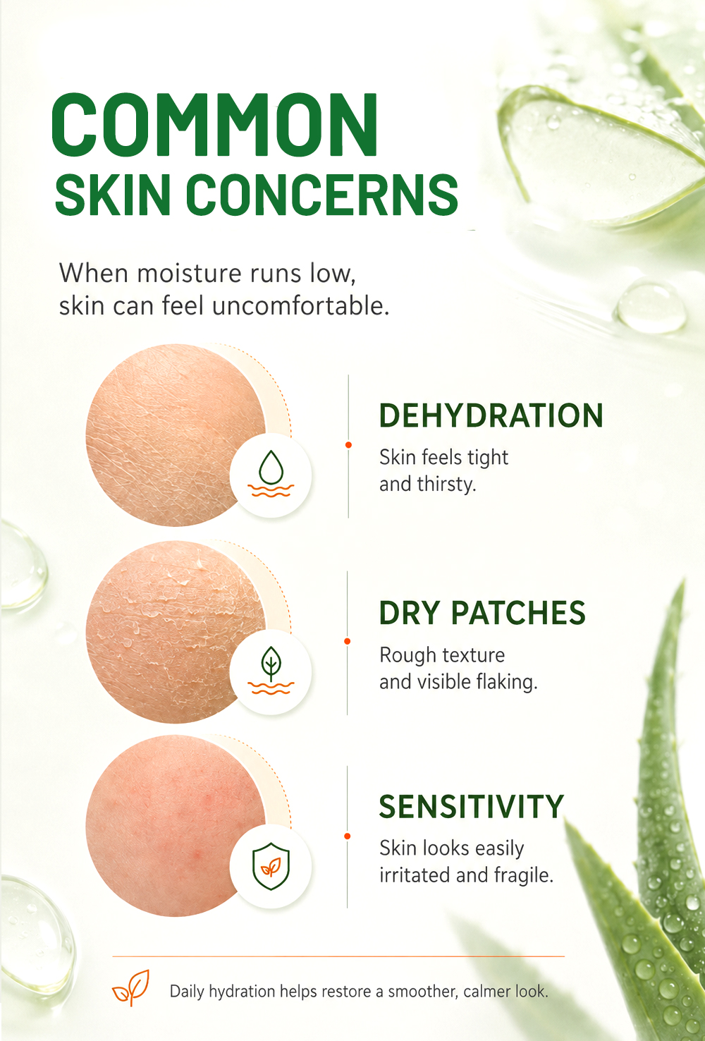 OEM 15% Organic Aloe Vera Gel with Sodium Hyaluronate Soothing Calming for Redness Prone Skin Private Label(pic2)