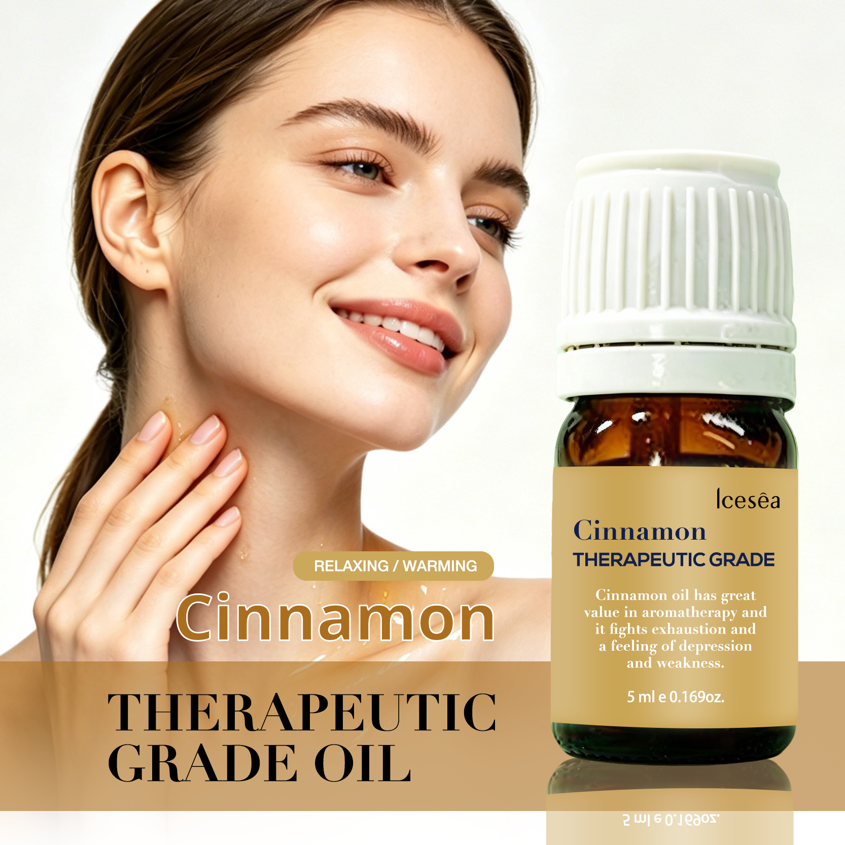 OEM ODM Pure Cinnamon Essential Oil 5ml Warm Cozy Scent Soothe Tired Mood Diluted Body Massage Home Aromatherapy Mini Trial Oil(pic1)