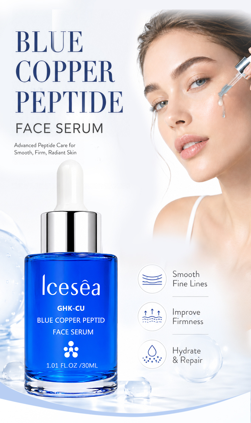 OEM Copper Tripeptide GHK-Cu Face Serum Calendula Officinalis Anti Wrinkle Firming Lifting for Mature Skin Private Label(pic1)